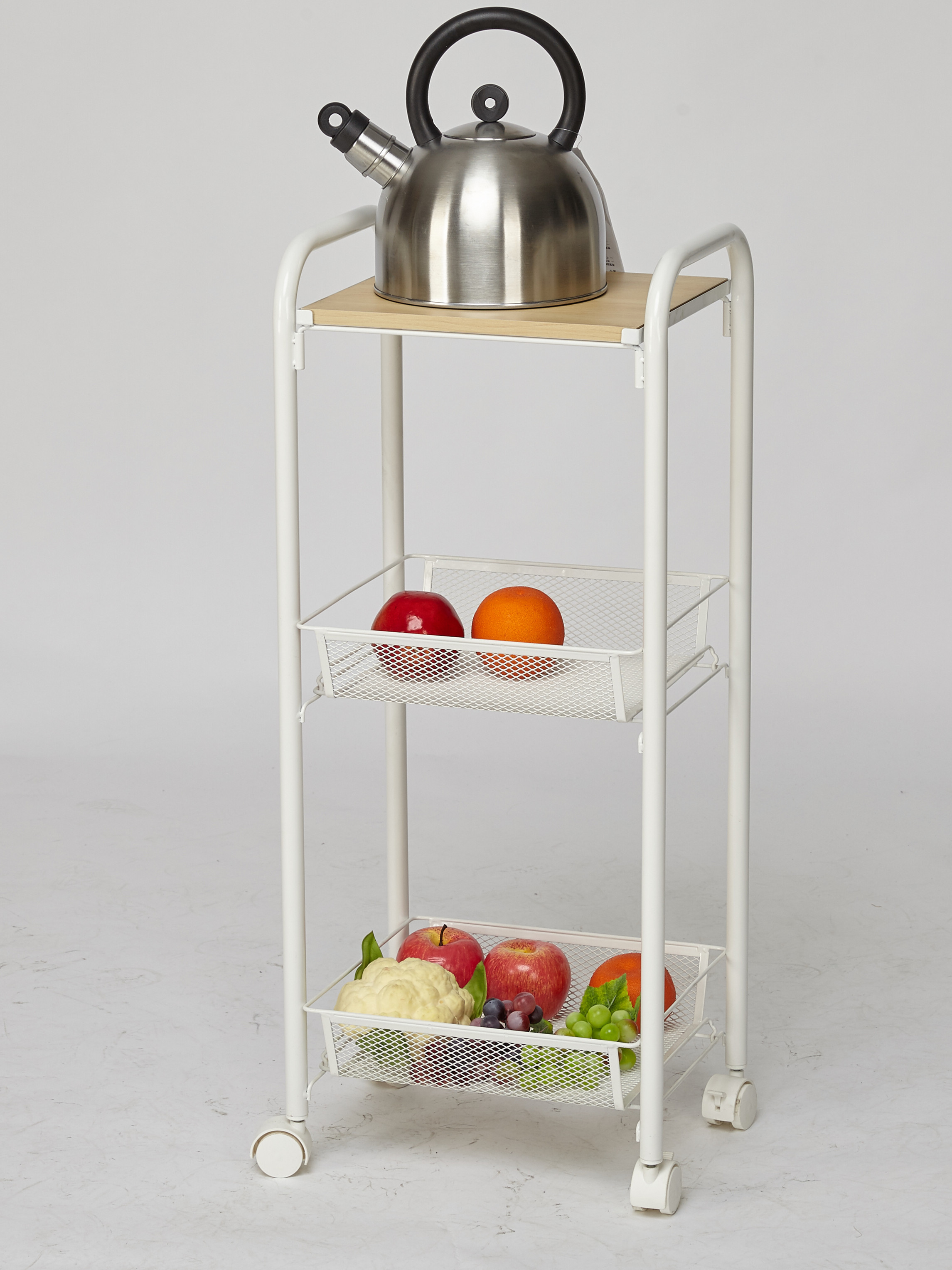Kitchen shelf ，household trolley storage shelf vegetable basket