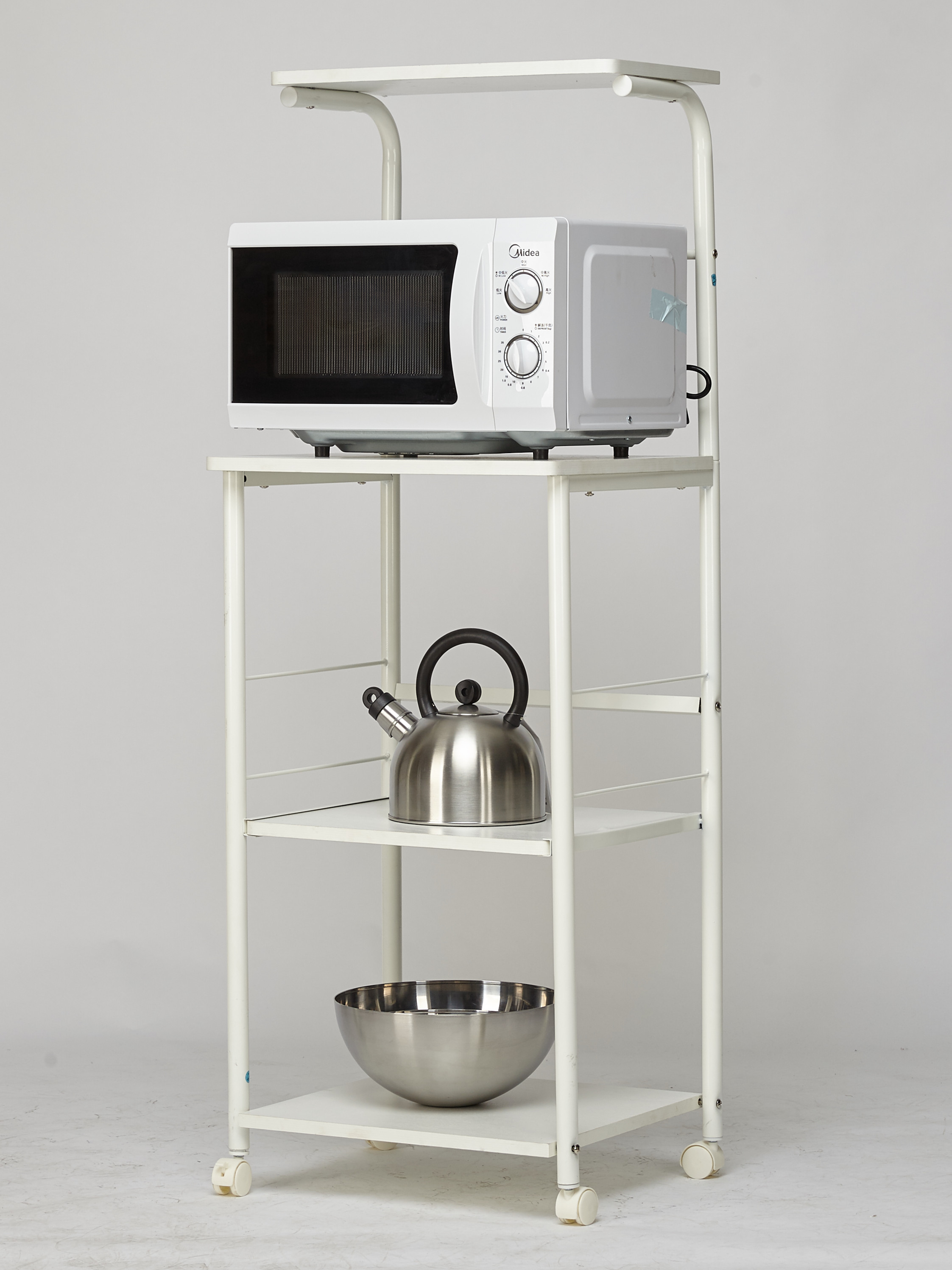 Kitchen shelf ，household trolley storage shelf vegetable basket，Microwave oven rack