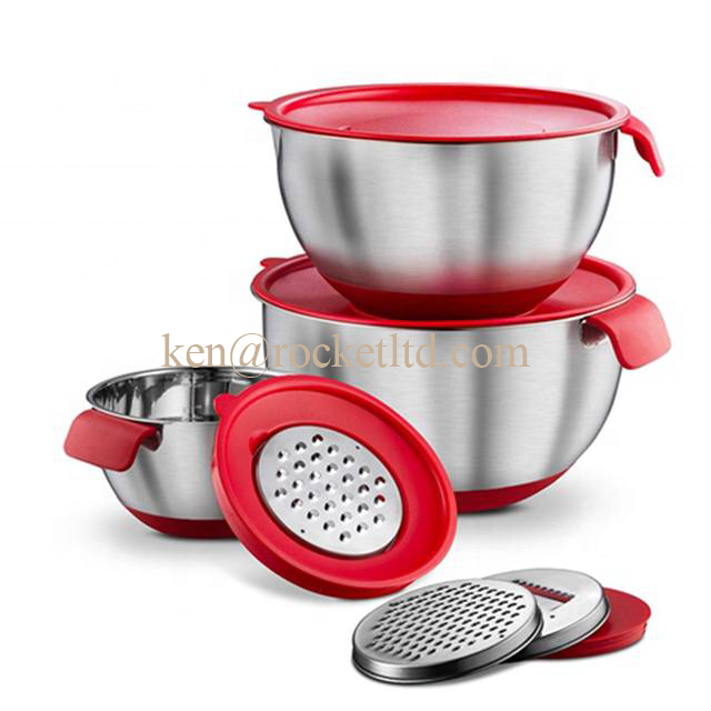 Multi Purpose Nesting Storage Kitchen Baking Prep Bowl Salad Bowl Stainless Steel Mixing Bowls