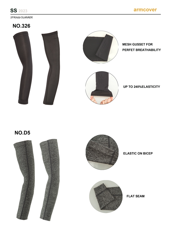 summer/spring cold feeling, long lasting odor free men's weft polyester knit arm cover for outdoor sports