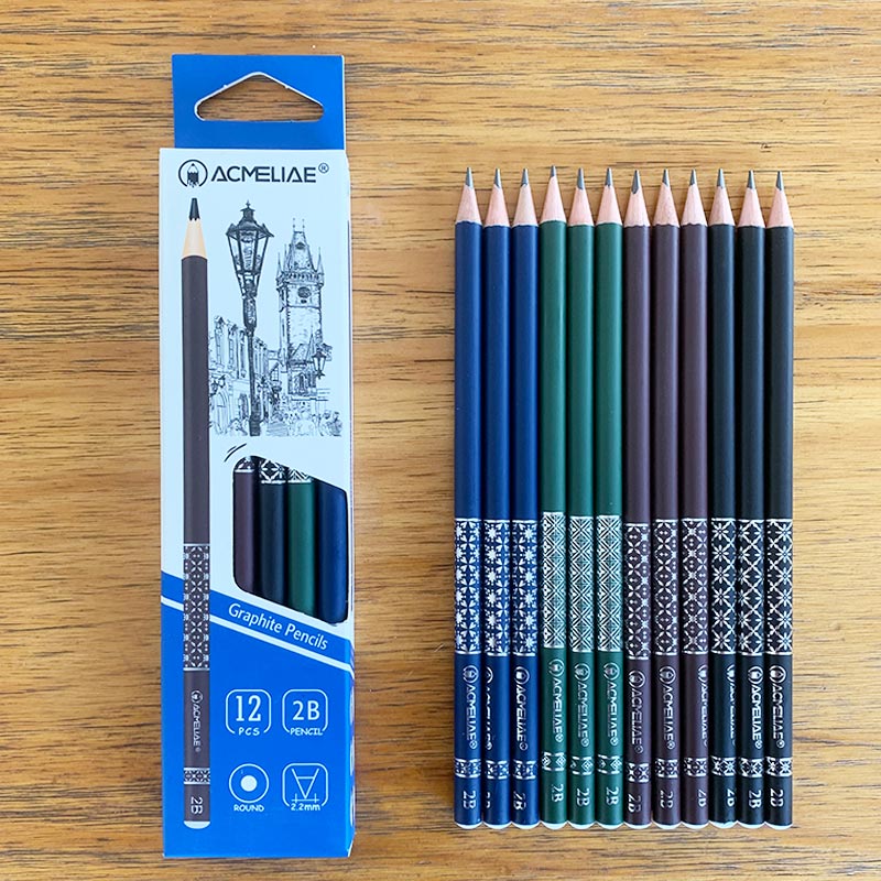 Color Coating 2B Dipped Pencil Round(Spot Supply)
