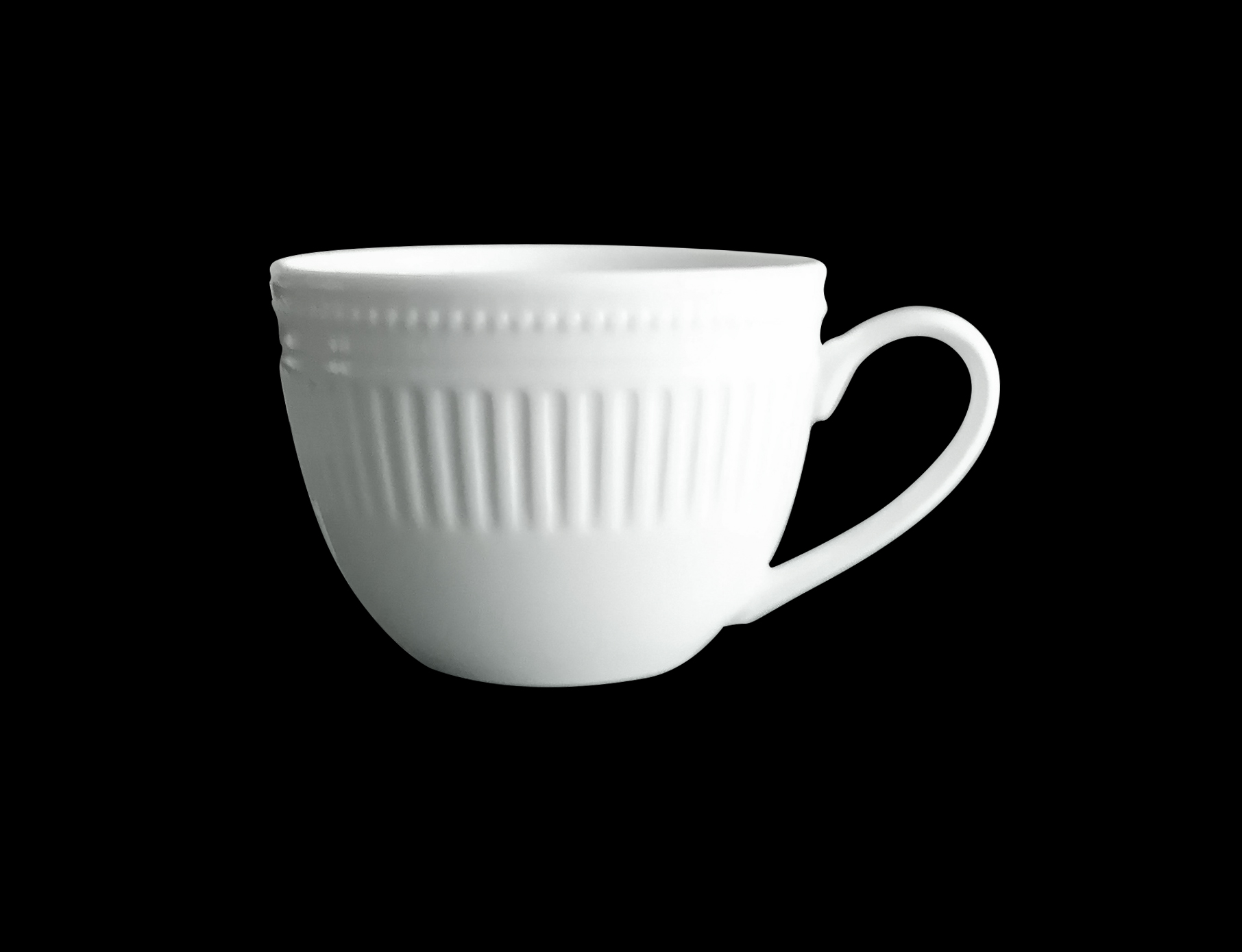 super white new bone china cup & saucers