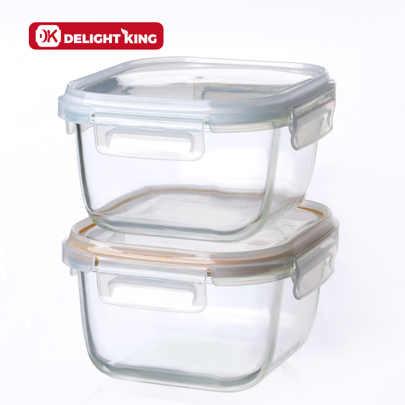 Deeper glass food containers with customized lid