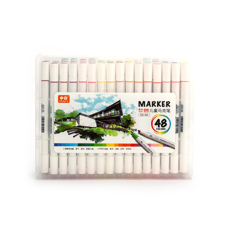 705 Round barrel dual tip Marker Pen