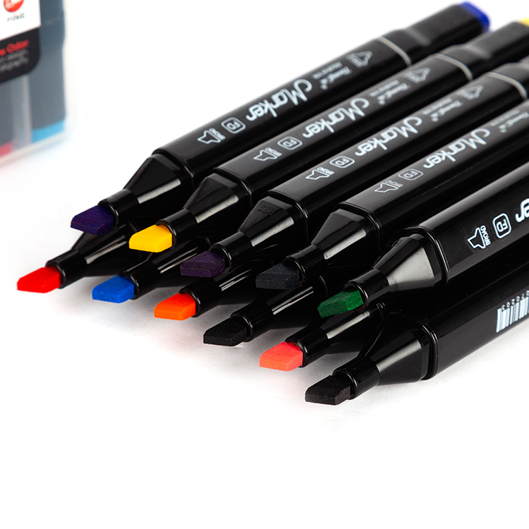 702 Square barrel dual tip Marker Pen