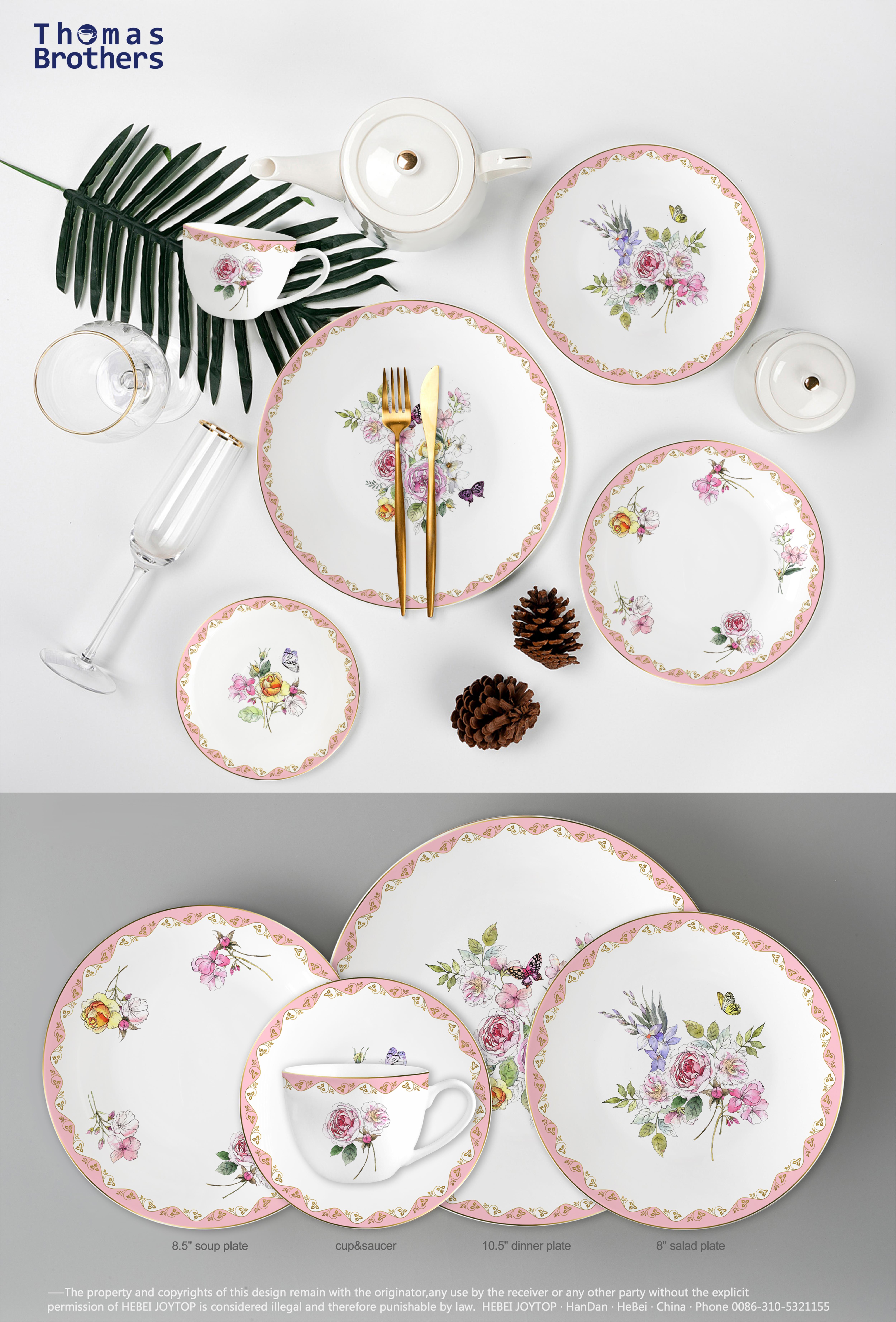 20pcs super white new bone china