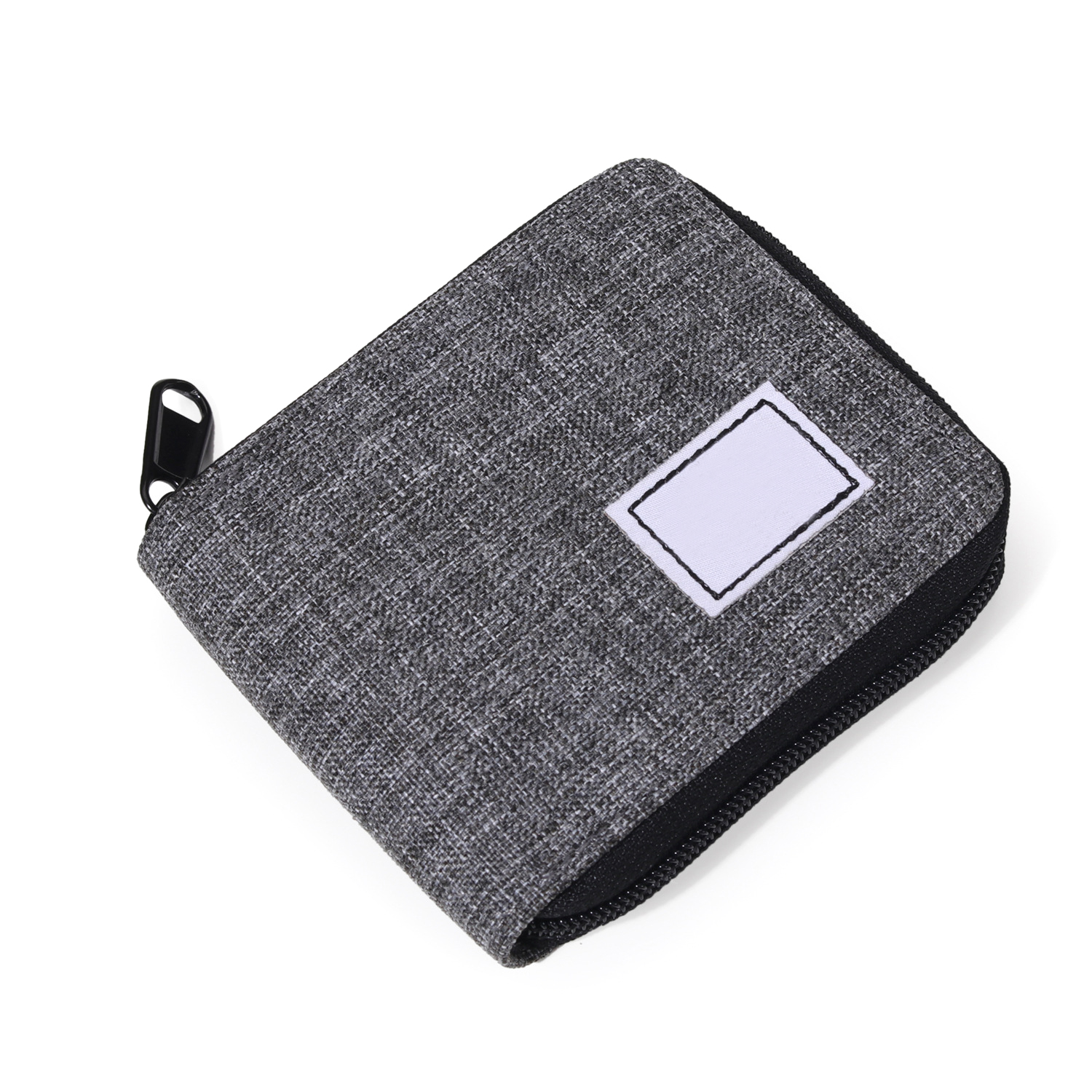 Canvas Men Double Fold Multi-Card Bifold Money Coin Pocket Purse Student Zipper Wallet