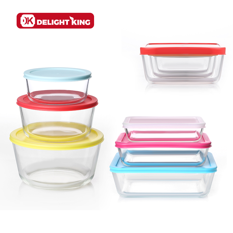 Nested glass baking dish with PE lid