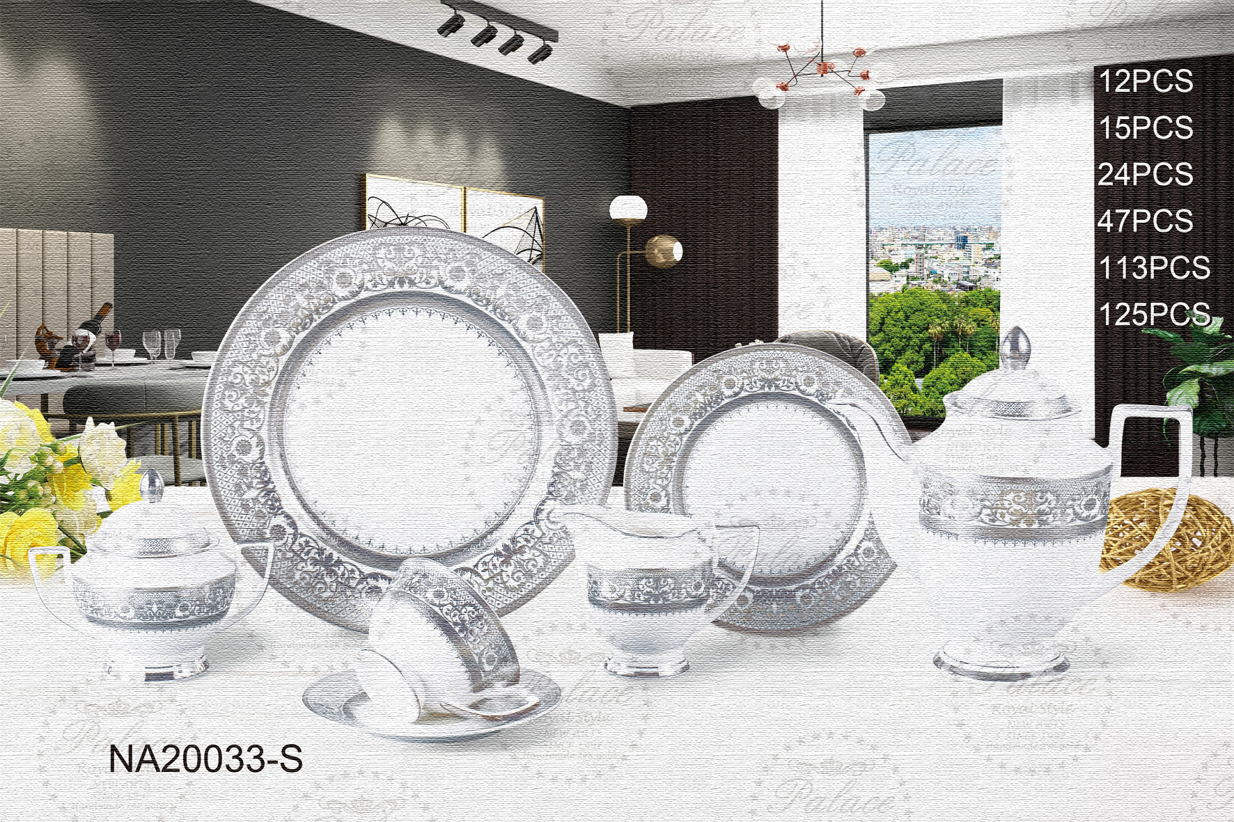 Tea Set-24pcs; Brunch Set; Dinner Set; Plate; Tea Cup, Saucer