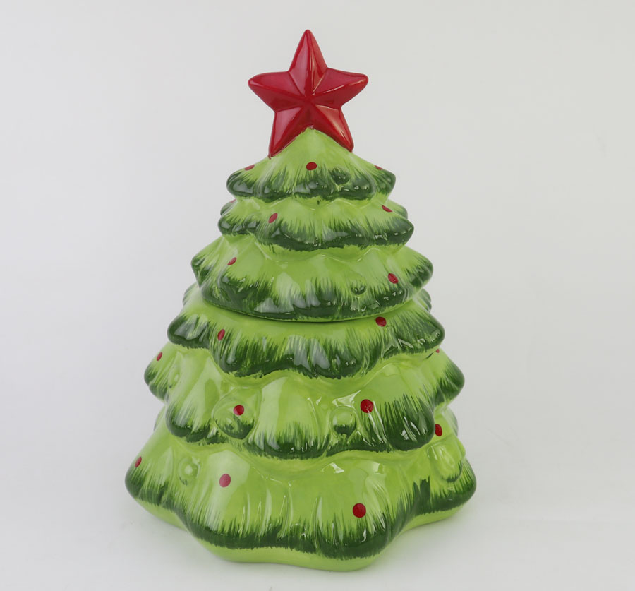 Xmas tree cookie jar