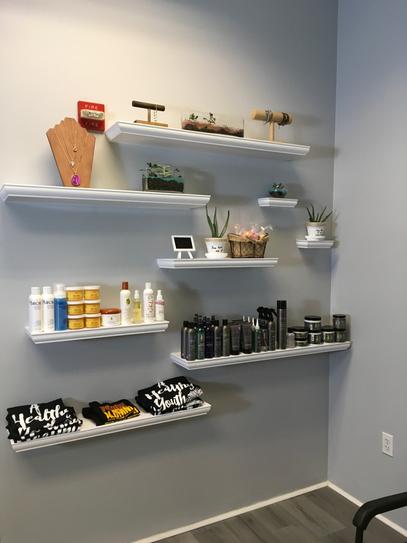 Wooden wall shelf