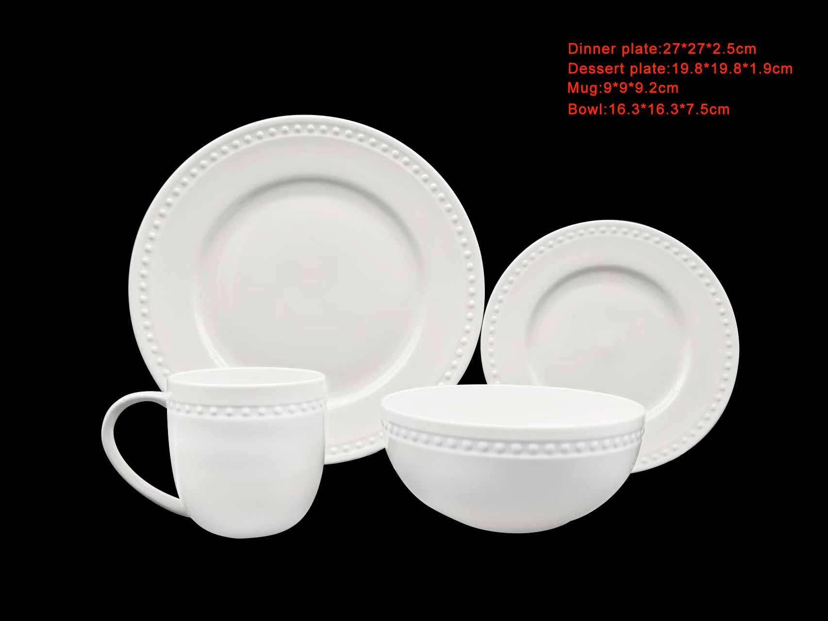 Single line pearls new bone china dinnerware