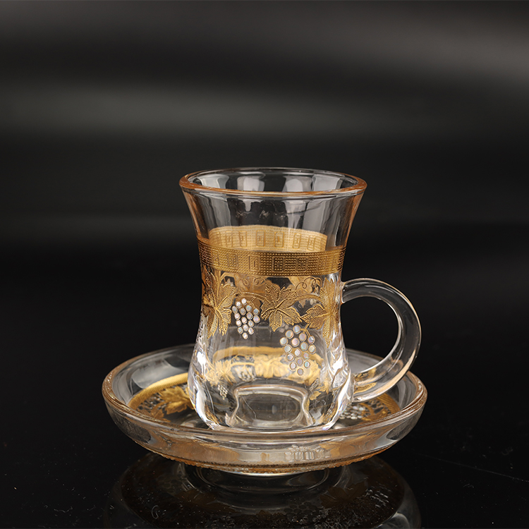 12pcs Arabic Style With Handmade Decal Tea And Coffee Cup Sets Turkish teacup