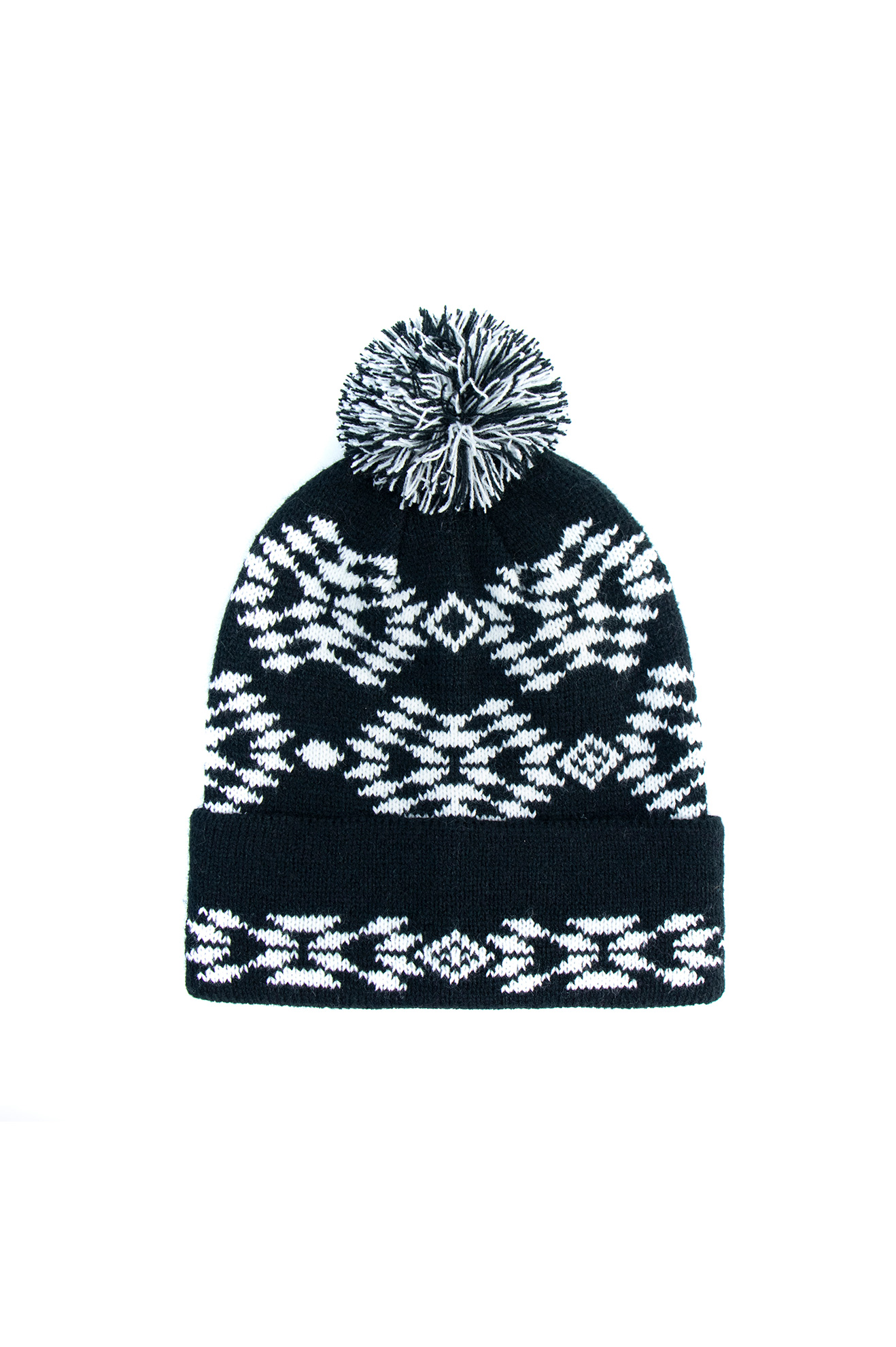 Jacquard Knitted Beanie Hat