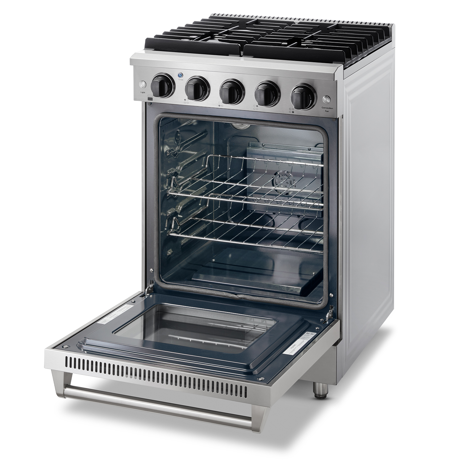 Hyxion 24" Stainless Steel Gas 4 Burner Oven