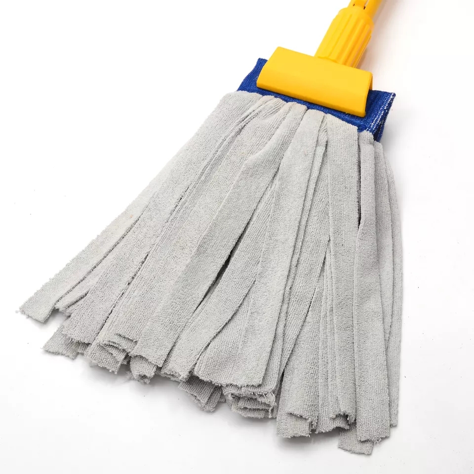 wholesale cleaning floor tube handle microfiber cloth stripes wet round mop head full mop set