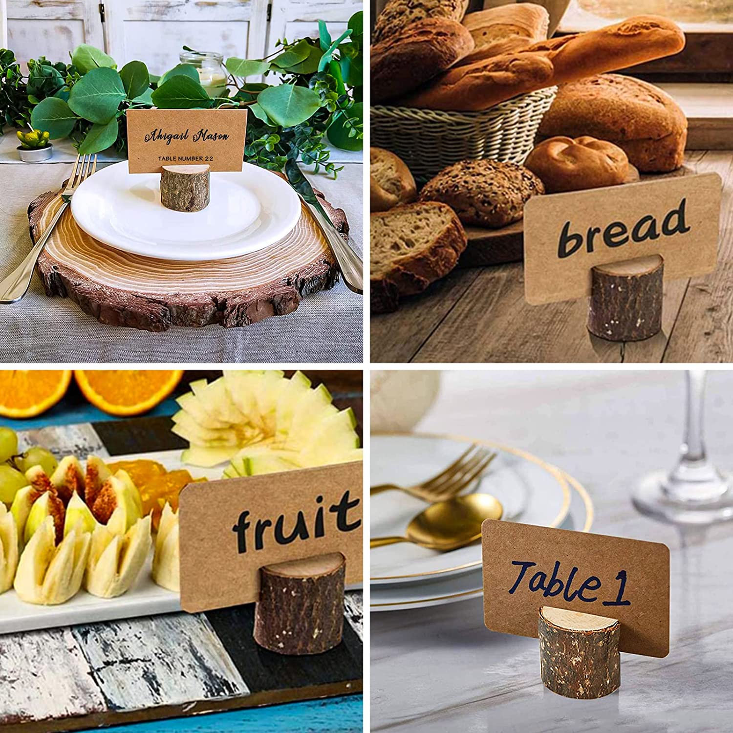Wooden Place Card Holders