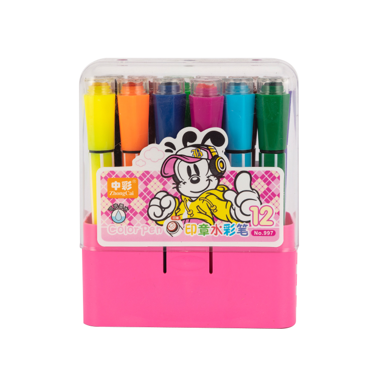 997 Hexagon Barrel Jumbo-tip Color Marker with stamp