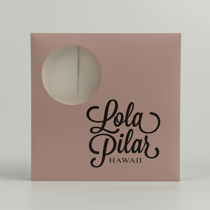 pink scarf envelope packaging box with window