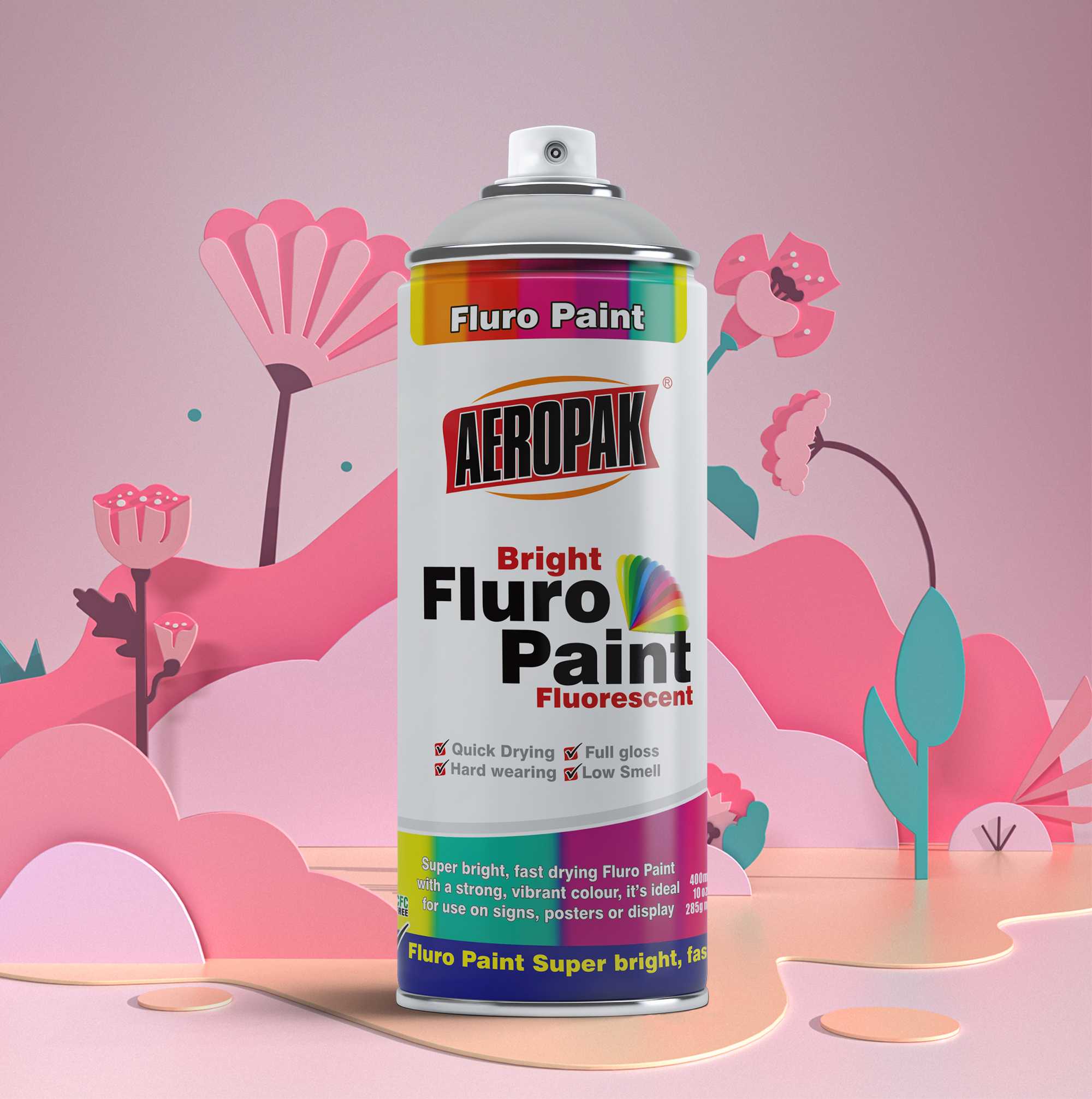 Aeropak 400ml Aerosol Fluorescent Spray Paint