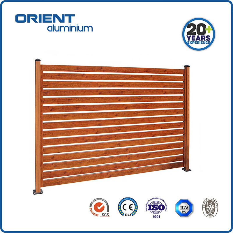 Horizontal Aluminum Fencing Panels Powder Coated Aluminum 4X4 Fence Post Top Palisade Fencing