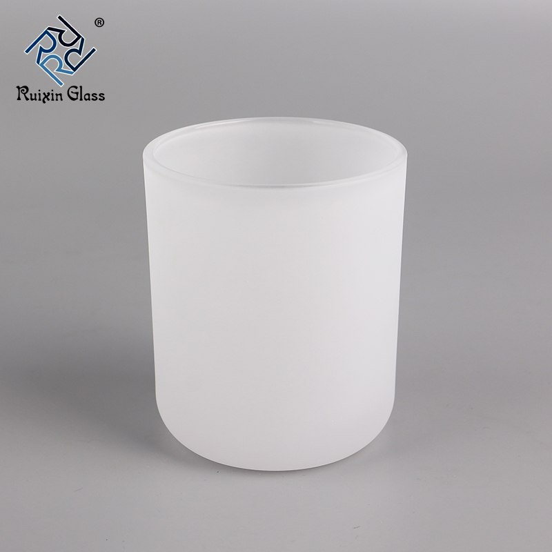 8oz round bottom glass candle jars frosted glass candle jar