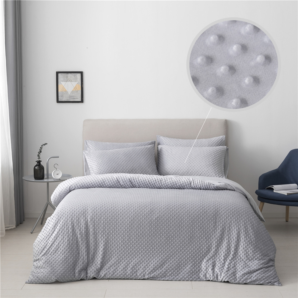 3pc Emboss Velevt Comforter Set bedding