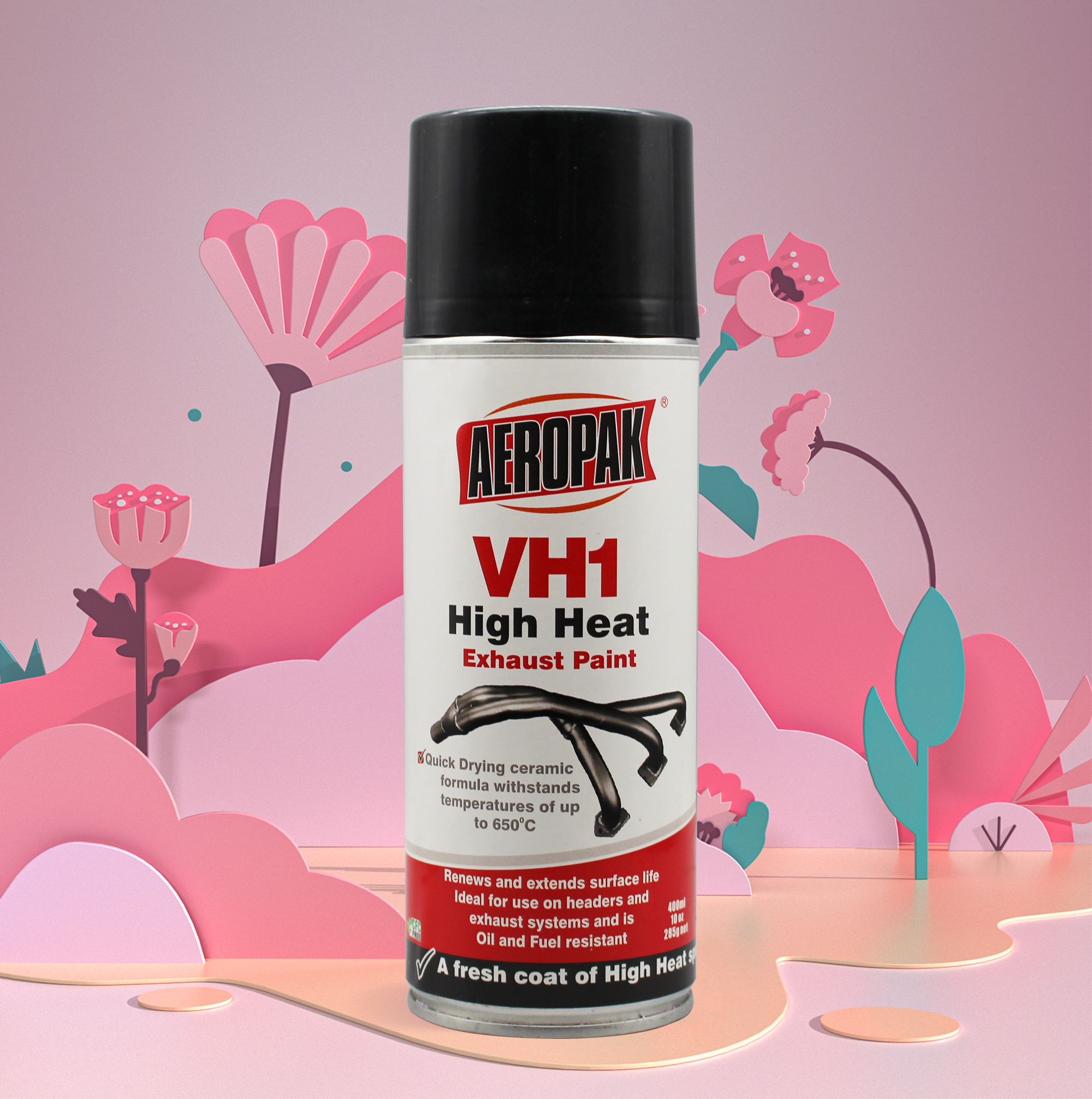 Aeropak 400ml Aerosol 1200 High Temperature Spray Paint