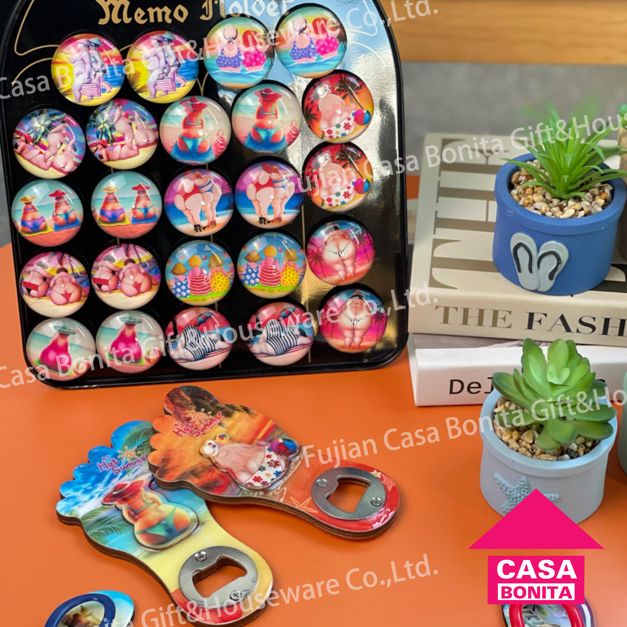 The beach, the fridge magnets, the bottle opener