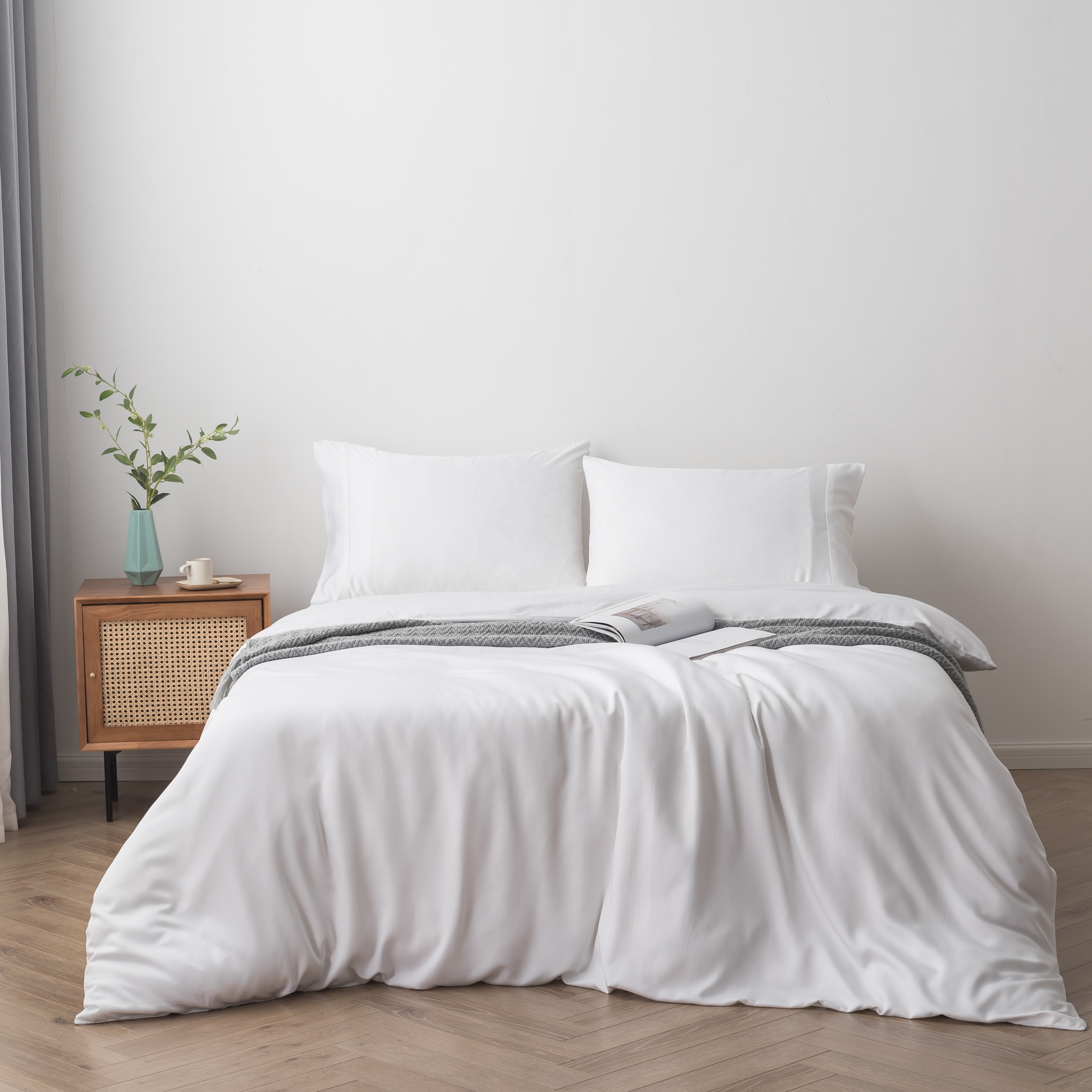 Soft 100% organic bamboo bed sheet bedding set wholesale bamboo bedsheets wholesale