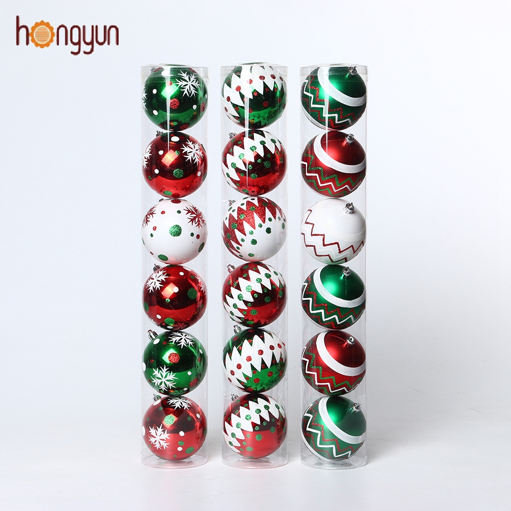 Christmas Tree Ornaments 8CM Plastic Christmas Ball