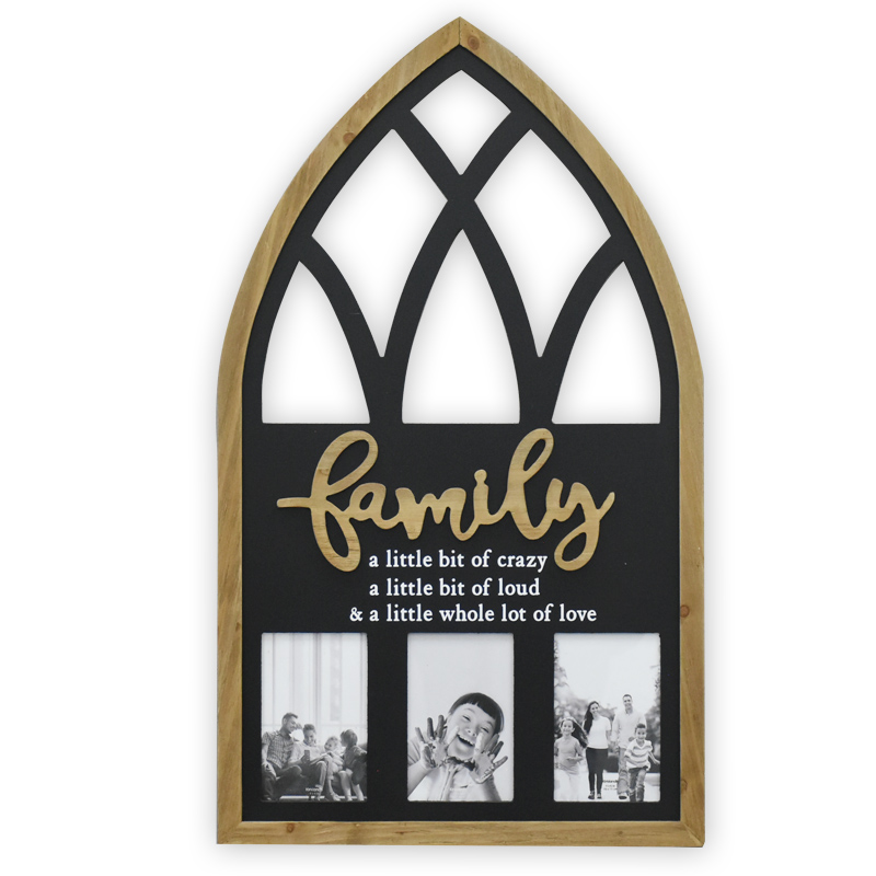 Farmhouse Custom Decorative Art Wall Framed Black Collage Photo Frame Vintage Home Decor