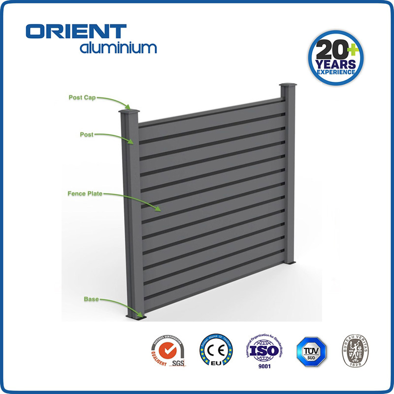 Customise Outdoor Decorative Garden Aluminium Wpc Wood Plastic Fence Panels