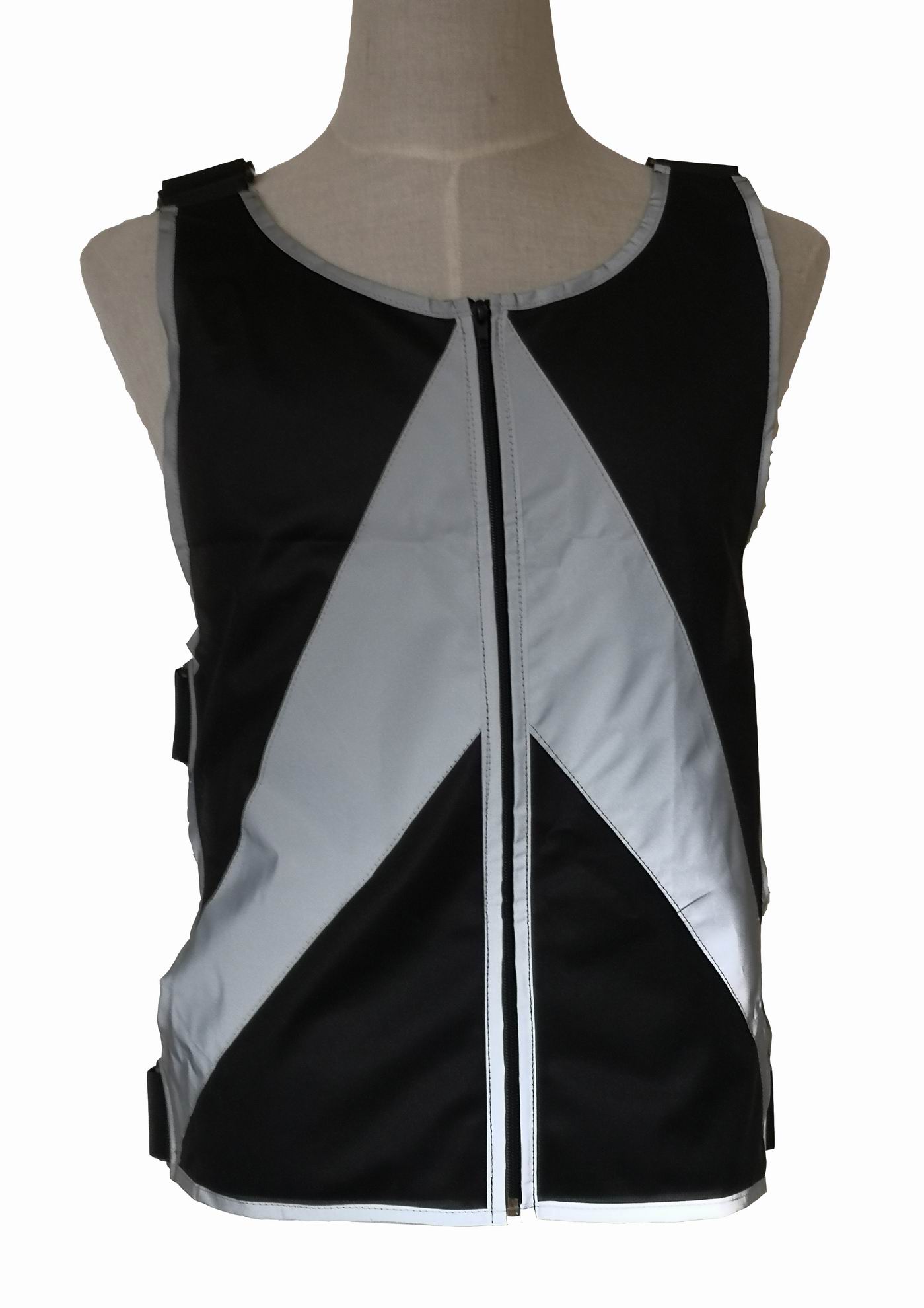 Reflective Vest with Knitting Fabric,zip closure,stylish design