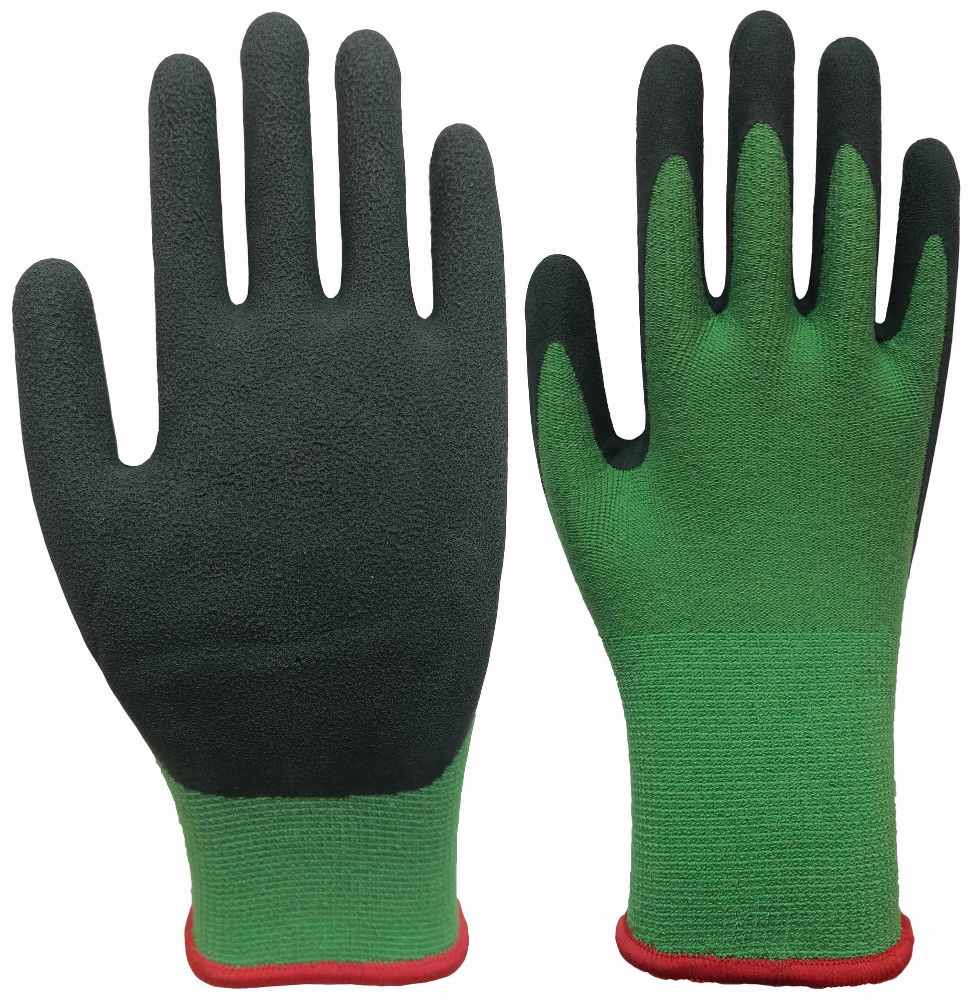Bamboo Gardening gloves,foam latex palm coated glove with color printing liner, softer feeling
