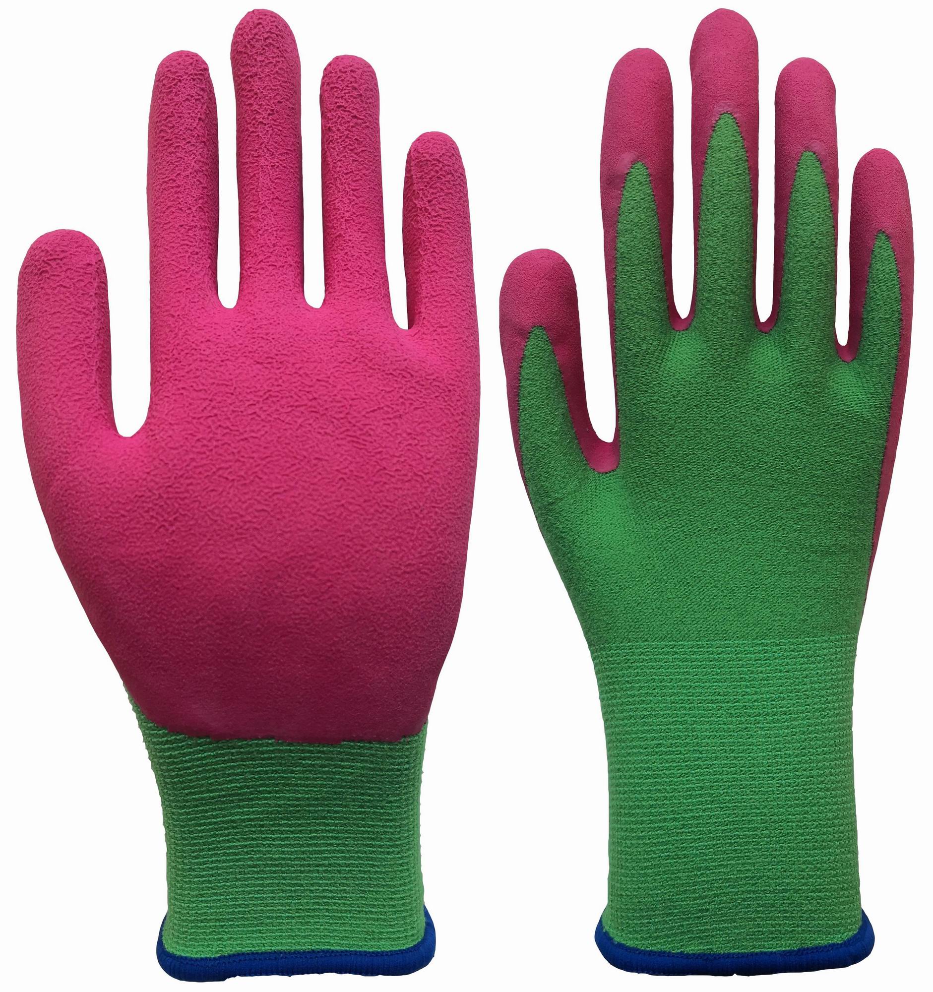 Bamboo Gardening gloves,foam latex palm coated glove with color printing liner, softer feeling