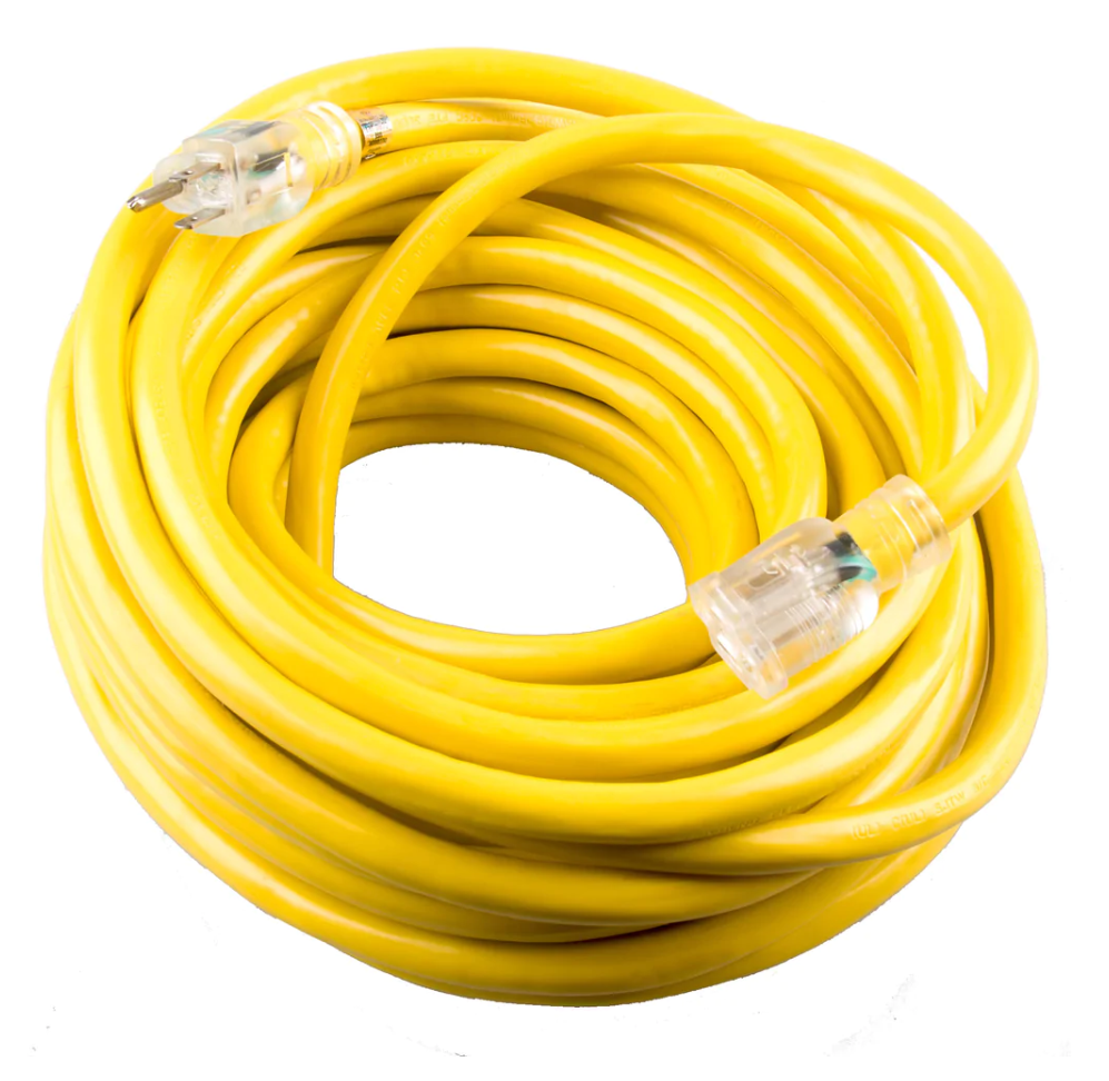 Outdoor Extension Cord 3 Conductor 12/3AWG SJTW General appliance Lighted End