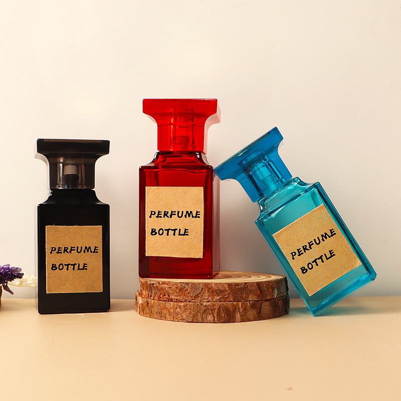 50ml colored glass perfume Tom Ford perfume glass bottle with lid