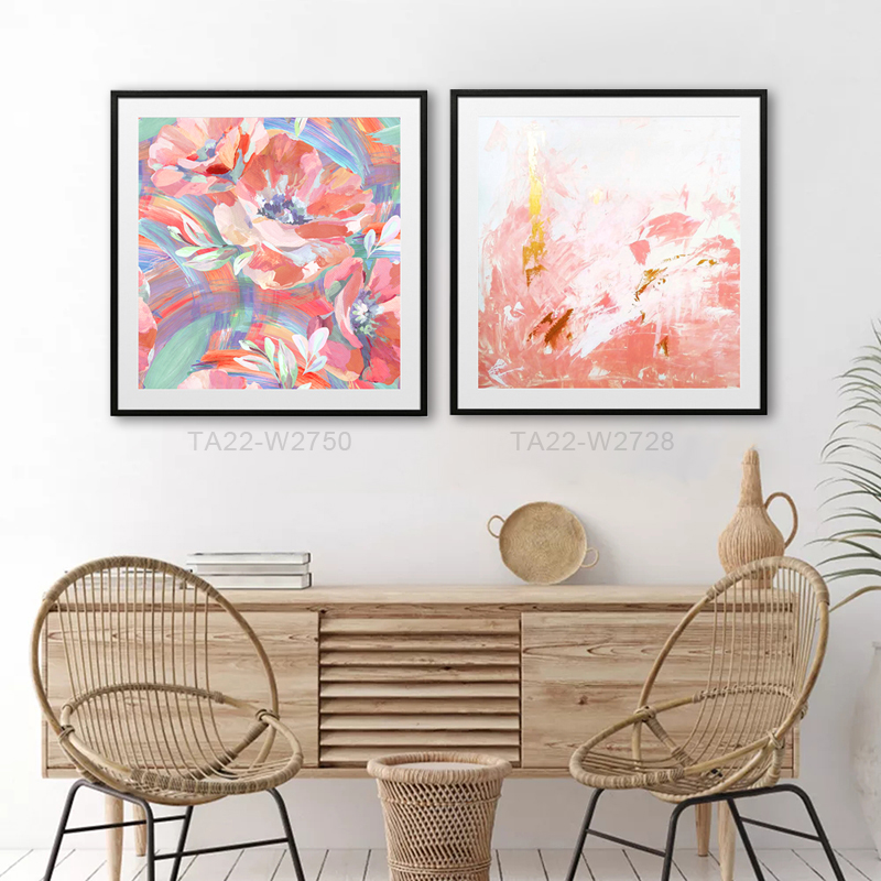 Modern minimalist living room decorative painting Nordic watercolor flower hotel hang painting
