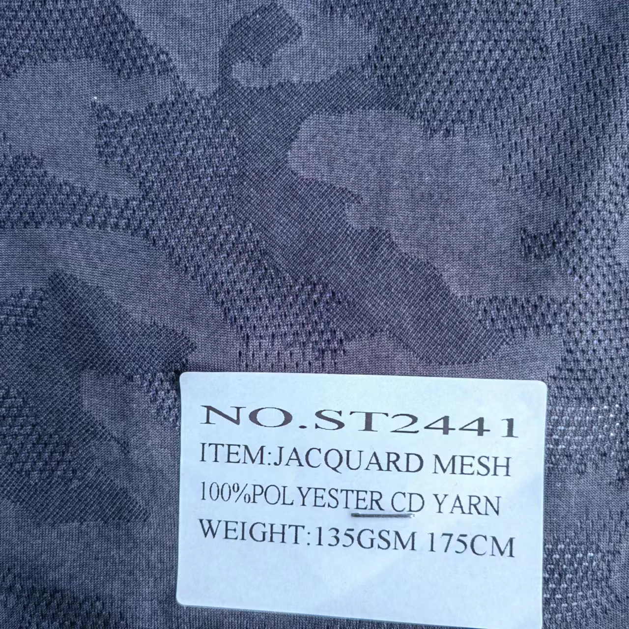 St2441 100% Polyester Cd Yarn Jacquard Mesh