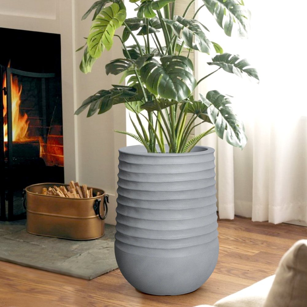 Artemis Flower Planter Garden Planter, Light Weight Weave Pottery Outdoor Aged lite