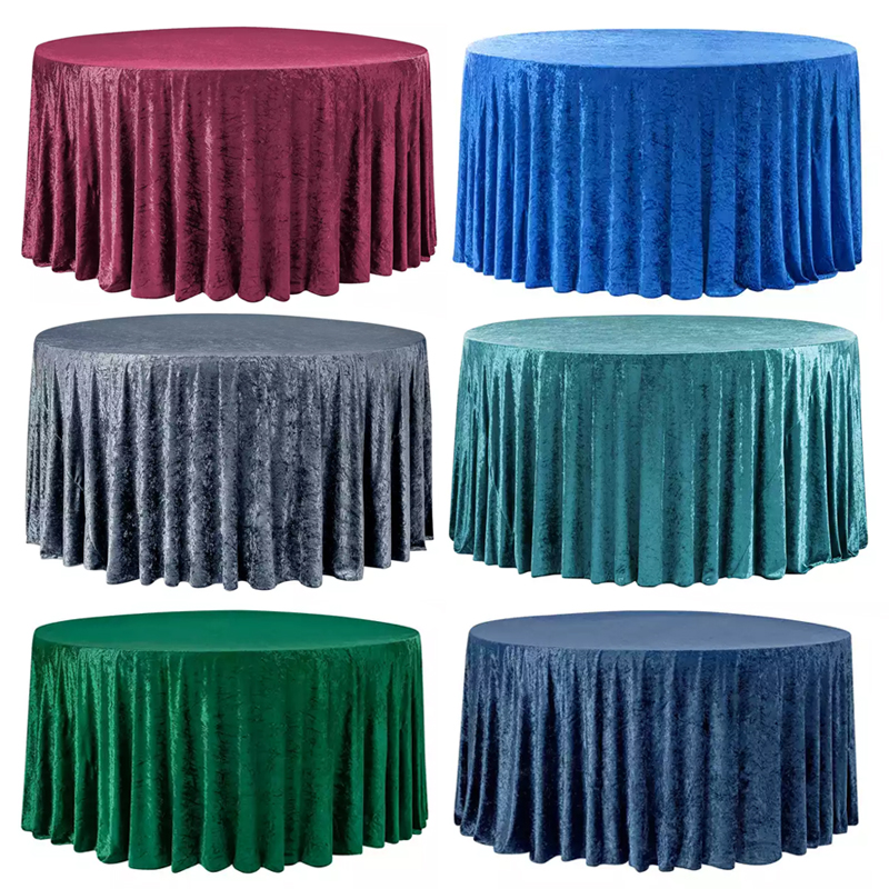Wedding table cloth，stretch velvet tablecloths