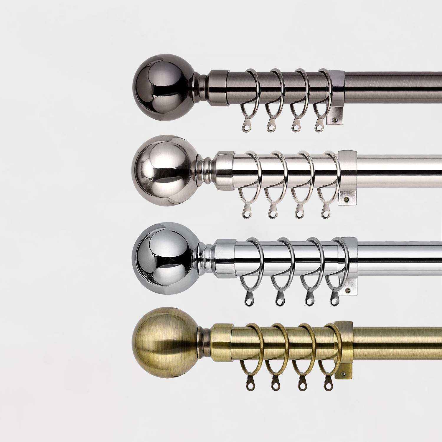 Curtain rod with iron BALL FINIAL