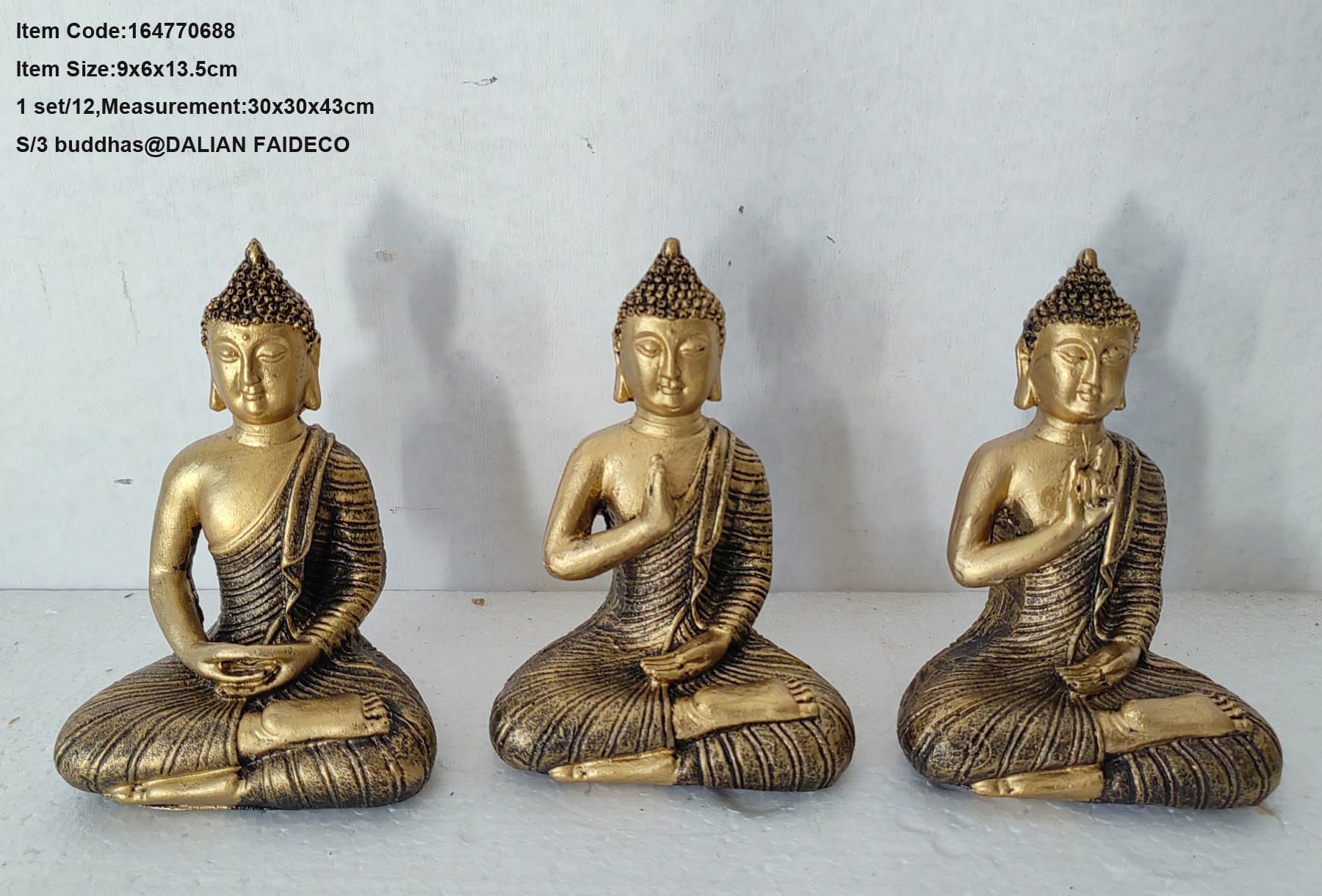 S/3polyresin Buddha