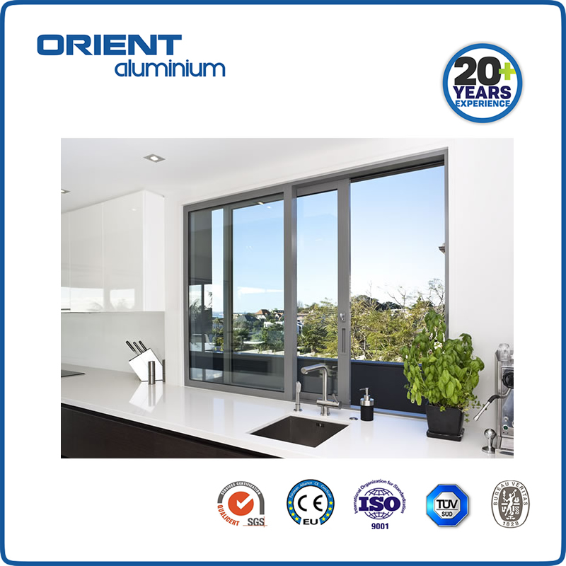Aluminum Double Glazed Sliding Window And Window Locks For Sliding Windows