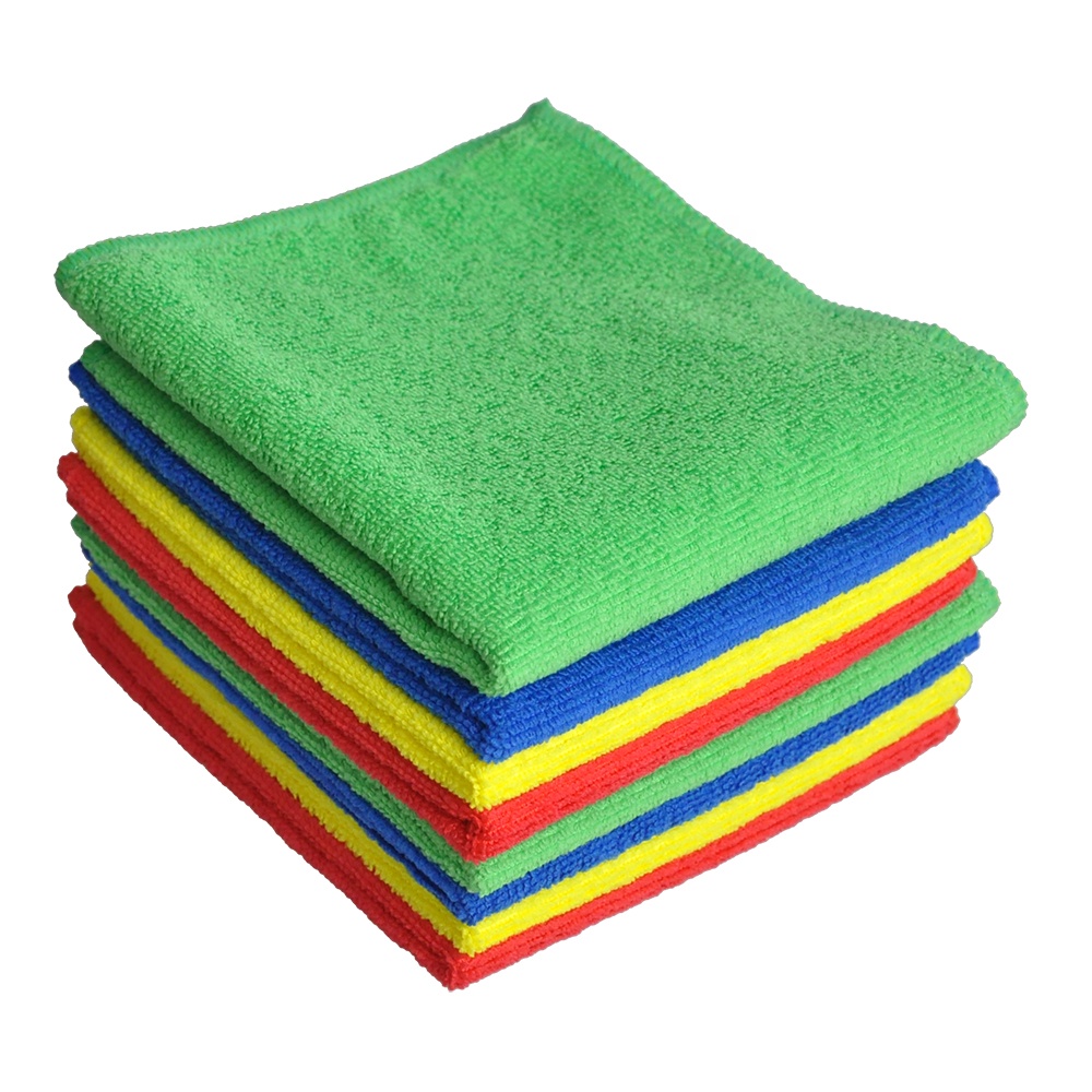 Microfiber stain removing car or glass or kitchen towel cleaning cloth