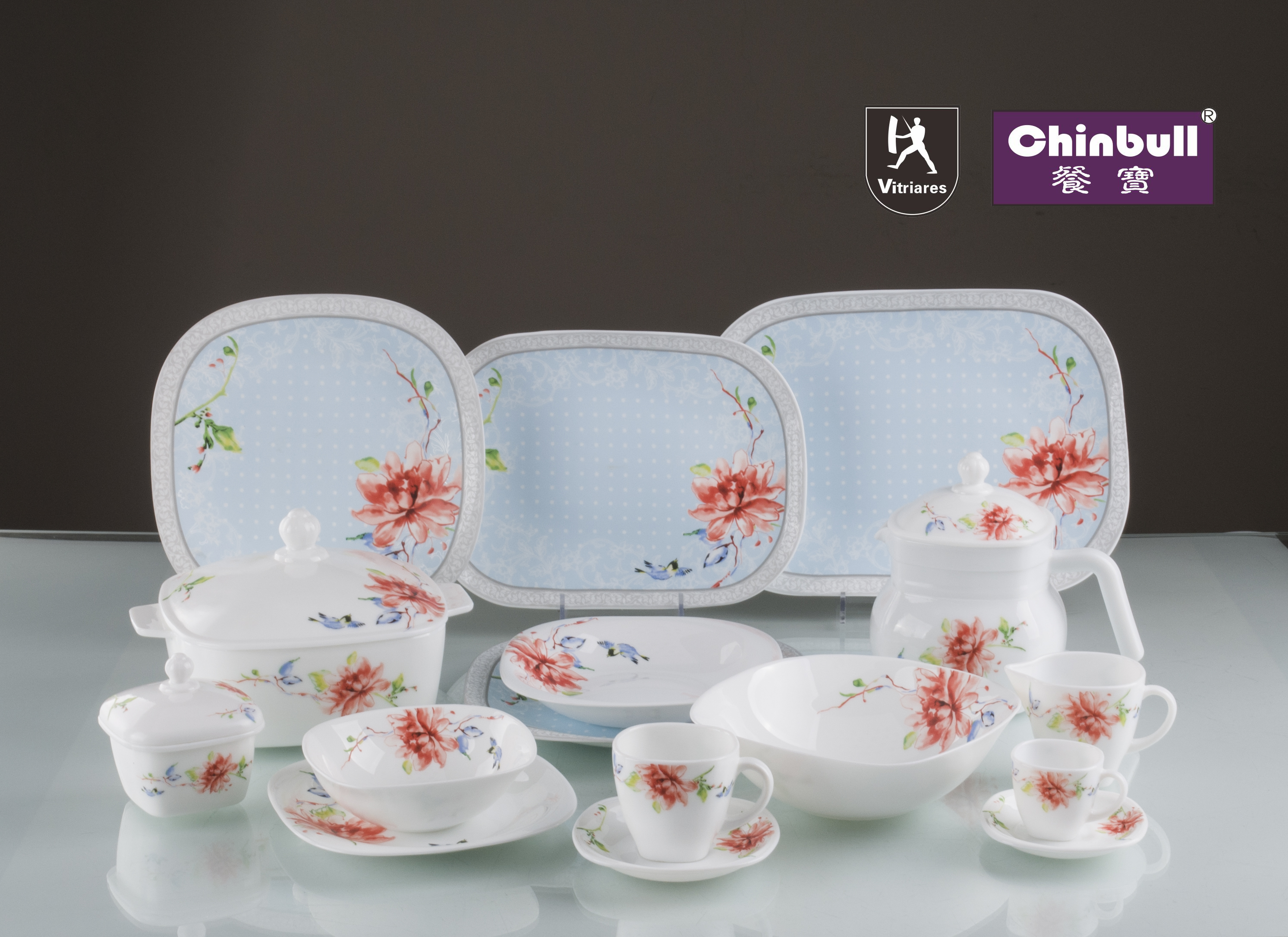 Opal Glassware 58pcs Square