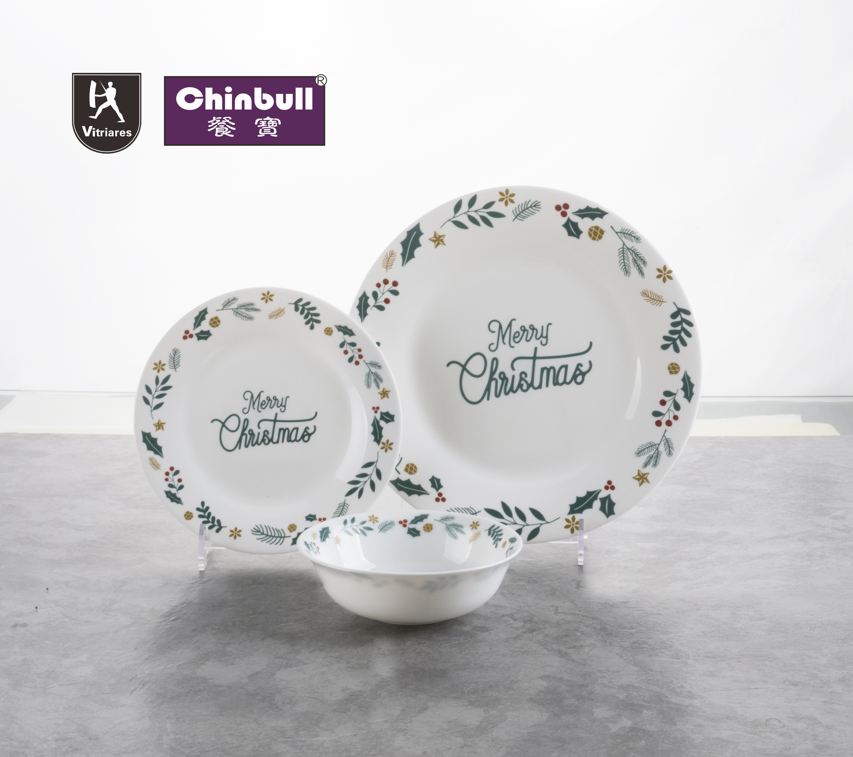Opal glassware 12pcs Christmas