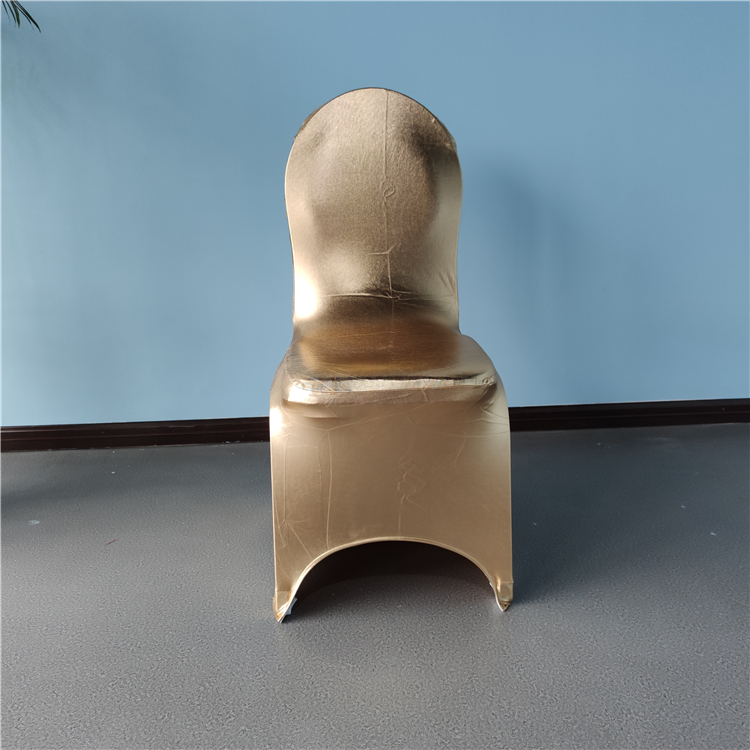 Gold metallic chair covers