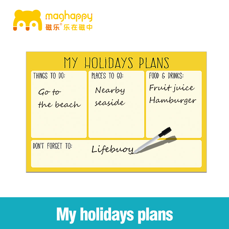 My holidays plans